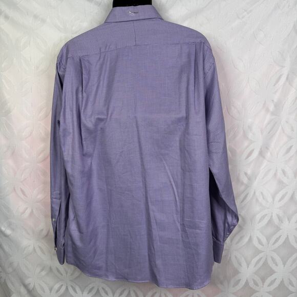 Tommy Bahama Dress Shirt Mens 16.5 34-35 Purple Houndstooth Long Sleeve NWT - Picture 5 of 12
